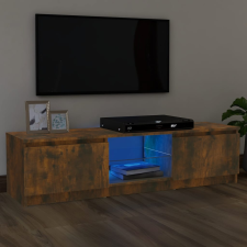 vidaXL füstölt tölgy színű TV-szekrény LED lámpákkal 120x30x35,5 cm bútor