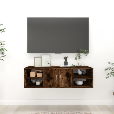 vidaXL füstölt tölgyszínű szerelt fa fali polc 102x30x29 cm bútor