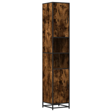 vidaXL füstös tölgy szerelt fa és fém fürdőszekrény 35x37,5x188,5 cm (3300882) fürdőszoba bútor
