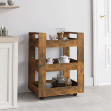 vidaXL füstös tölgy szerelt fa konyhai-kocsi 60 x 45 x 80 cm bútor
