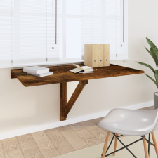 vidaXL füstös tölgy szerelt fa összecsukható fali asztal 100x60x56 cm bútor