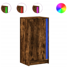 vidaXL füstös tölgy szerelt fa tálalószekrény LED-del 42,5x34x85 cm (852142) bútor
