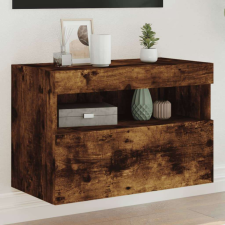 vidaXL füstös tölgy színű fali TV-szekrény LED-ekkel 60x30x40 cm bútor