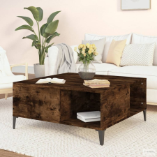 vidaXL Füstös tölgy színű fatermék dohányzóasztal 80x80x36,5 cm bútor