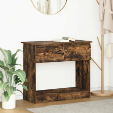 vidaXL füstös tölgy színű konzolasztal fiókokkal 85,5x38,5x74,5 cm bútor