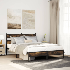 vidaXL füstös tölgy színű szerelt fa ágykeret matrac nélkül 107x200 cm ágy és ágykellék
