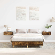 vidaXL füstös tölgy színű szerelt fa ágykeret matrac nélkül 120x190 cm ágy és ágykellék