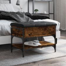 vidaXL Füstös tölgy színű szerelt fa cipőpad 62 x 42 x 45 cm bútor