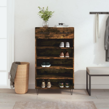 vidaXL füstös tölgy színű szerelt fa cipőszekrény 60 x 35 x 105 cm bútor
