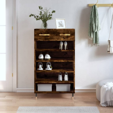 vidaXL füstös tölgy színű szerelt fa cipőszekrény 60 x 35 x 105 cm bútor