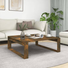 vidaXL füstös tölgy színű szerelt fa dohányzóasztal 100 x 100 x 35 cm bútor