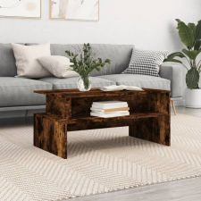 vidaXL füstös tölgy színű szerelt fa dohányzóasztal 90x55x42,5 cm bútor