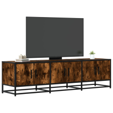 vidaXL füstös tölgy színű szerelt fa és fém TV-szekrény 150x35x41 cm bútor