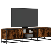 vidaXL füstös tölgy színű szerelt fa és fém TV-szekrény 160x35x41 cm bútor