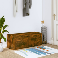 vidaXL füstös tölgy színű szerelt fa fali cipősszekrény 100x35x38 cm bútor