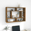 vidaXL füstös tölgy színű szerelt fa fali polc 75 x 16 x 55 cm