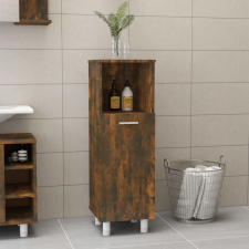 vidaXL füstös tölgy színű szerelt fa fürdőszobaszekrény 30x30x95 cm fürdőszoba bútor