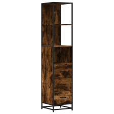 vidaXL füstös tölgy színű szerelt fa fürdőszobaszekrény 35x37,5x166 cm (849246) fürdőszoba bútor