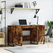 vidaXL füstös tölgy színű szerelt fa íróasztal 140x50x75 cm íróasztal