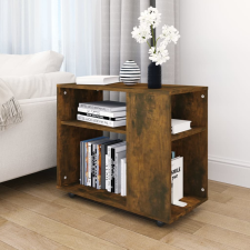 vidaXL füstös tölgy színű szerelt fa kisasztal 70 x 35 x 55 cm bútor