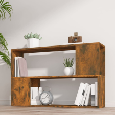 vidaXL füstös tölgy színű szerelt fa könyvszekrény 100 x 24 x 63 cm bútor