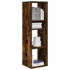 vidaXL füstös tölgy színű szerelt fa könyvszekrény 34x31x112 cm bútor