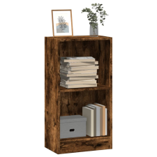 vidaXL füstös tölgy színű szerelt fa könyvszekrény 40 x 24 x 76 cm bútor