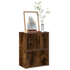 vidaXL füstös tölgy színű szerelt fa könyvszekrény 40x24x52 cm bútor