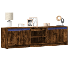vidaXL füstös tölgy színű szerelt fa LED-es TV-szekrény 180x34x50 cm bútor