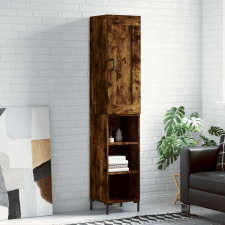vidaXL füstös tölgy színű szerelt fa magasszekrény 34,5x34x180 cm bútor