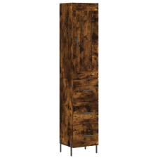 vidaXL füstös tölgy színű szerelt fa magasszekrény 34,5x34x180 cm (3200206) bútor
