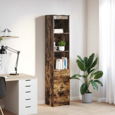 vidaXL füstös tölgy színű szerelt fa magasszekrény 37,5x35x180 cm bútor