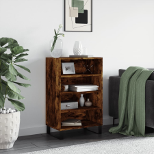 vidaXL Füstös tölgy színű szerelt fa magasszekrény 57 x 35 x 90 cm bútor