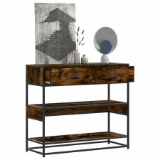 vidaXL füstös tölgy színű szerelt fa tálalóasztal 90x35x80 cm bútor