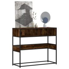 vidaXL füstös tölgy színű szerelt fa tálalóasztal 90x35x80 cm bútor