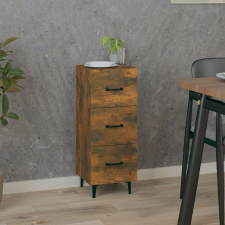 vidaXL füstös tölgy színű szerelt fa tálalószekrény 34,5 x 34 x 90 cm bútor