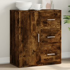 vidaXL füstös tölgy színű szerelt fa tálalószekrény 60 x 31 x 70 cm bútor