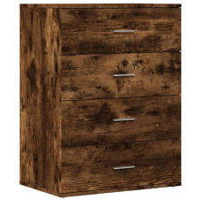 vidaXL füstös tölgy színű szerelt fa tálalószekrény 60x39x80 cm (840531) bútor