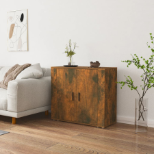 vidaXL füstös tölgy színű szerelt fa tálalószekrény 80x33x70 cm bútor