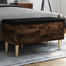 vidaXL füstös tölgy színű szerelt fa tárolópad 82x42x46 cm bútor