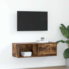 vidaXL füstös tölgy színű szerelt fa TV-szekrény 80x31x25,5 cm bútor