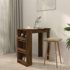 vidaXL Füstös tölgyszínű bárasztal tárolópolccal 102 x 50 x 103,5 cm bútor