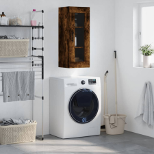 vidaXL füstös tölgyszínű fali szekrény 34,5x34x90 cm bútor