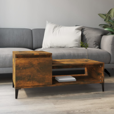 vidaXL füstös tölgyszínű fatermék dohányzóasztal 100 x 50 x 45 cm bútor