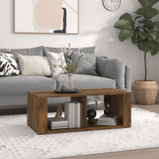 vidaXL füstös tölgyszínű fatermék dohányzóasztal 100x50x36 cm bútor