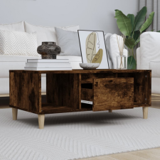 vidaXL füstös tölgyszínű fatermék dohányzóasztal 90x50x36,5 cm bútor