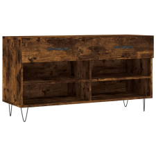 vidaXL füstös tölgyszínű műfa cipőpolc 102x35x55 cm (829737) bútor