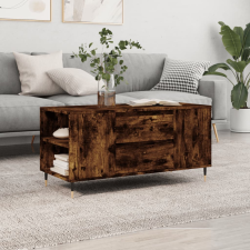 vidaXL füstös tölgyszínű műfa dohányzóasztal 102x44,5x50 cm bútor