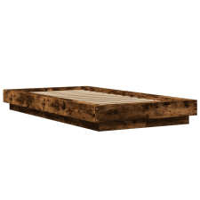 vidaXL füstös tölgyszínű szerelt fa ágykeret 100 x 200 cm ágy és ágykellék