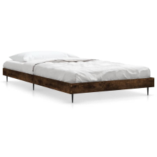 vidaXL füstös tölgyszínű szerelt fa ágykeret 100 x 200 cm (832266) ágy és ágykellék